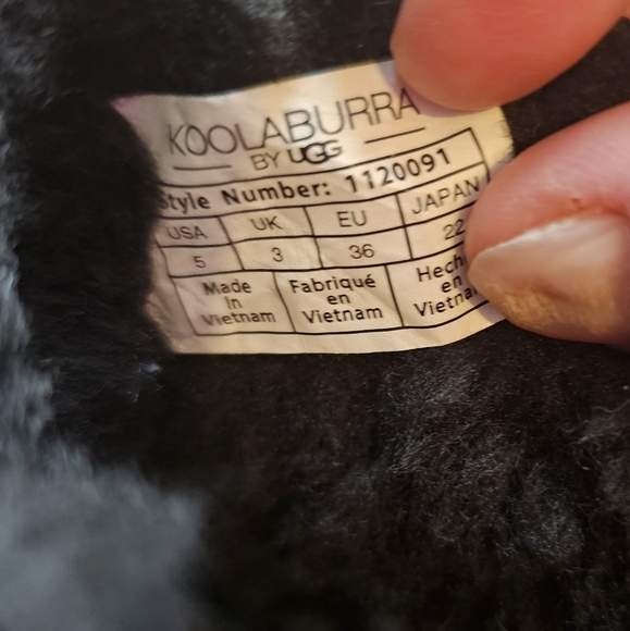 Kookaburra By UGG NWOB Suede Fur Womens Boots "Black and Cheetah Print" Size 5 - Picture 7 of 9